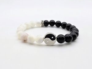 Yin-Yang karkötő – Spirituális ásványékszer a belső egyensúlyért /8mm/